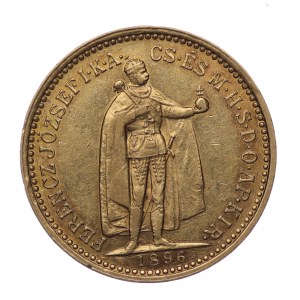 Maďarsko, 10 korun 1896, Flint - vzácnější