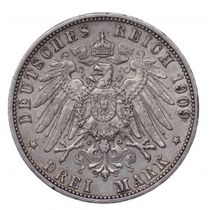 Niemcy, 3 marki 1909 G
