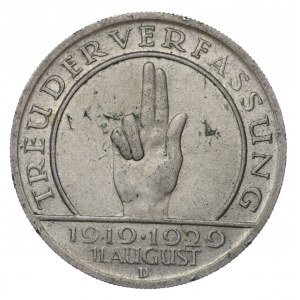 Deutschland, 5 Mark 1929 D