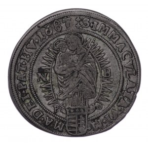 Hungary, 15 krajcars, 1687 NB, Nagybánya