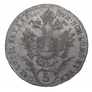 Rakousko, 5 krajcars 1818 A