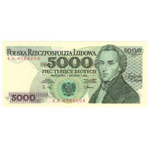 Polska, 5000 złotych 1988, Seria EA