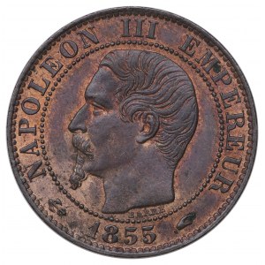 Francja, Napoleon III, 5 Centymów 1855 A Paryż