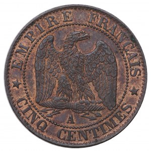 Francja, Napoleon III, 5 Centymów 1855 A Paryż