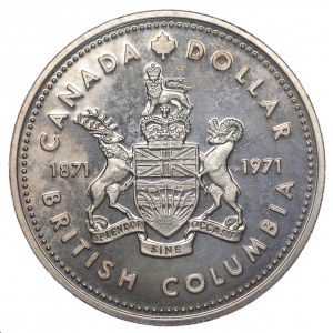 Kanada, Elżbieta II, 1 Dolar, British Columbia 1871-1971