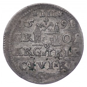 Polska, Zygmunt III Waza Trojak 1591 Ryga