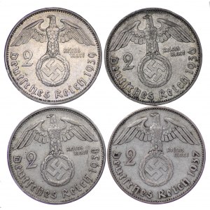 Niemcy, III Rzesza, 2 marki 1936 - 1939, Hindenburg