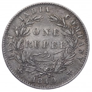 Indie brytyjskie, 1 Rupia 1840