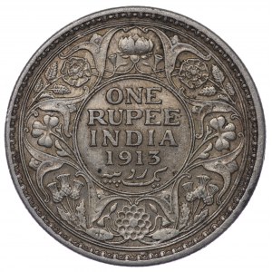 Indie Brytyjskie, Jerzy V, 1 Rupia 1913
