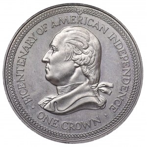 Wielka Brytania, Wyspa Man, 1 Crown 1976 - Dwustulecie amerykańskiej niepodległości