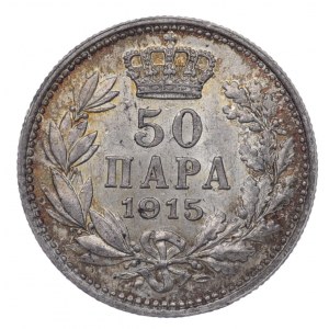 Serbia, 50 para 1915 - piękne
