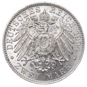 Niemcy, Badenia, Otto, 2 marki 1904 D, Monachium