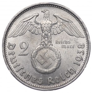 Niemcy, III Rzesza, 2 marki 1938 Hindenburg B