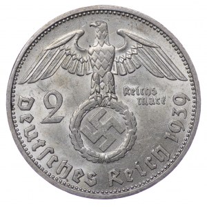 Niemcy, III Rzesza, 2 marki 1939 Hindenburg F