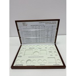 Drewniane ozdobne pudełko na zestaw monet srebrnych i NG emisja 2012