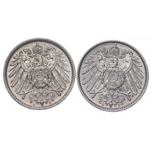 Niemcy, 1 marka (1911, 1914) - zestaw 2 sztuki