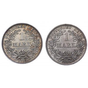 Niemcy, 1 marka 1915 - zestaw 2 sztuki