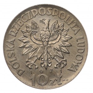Polska, PRL, 10 złotych 1971 FAO, próba