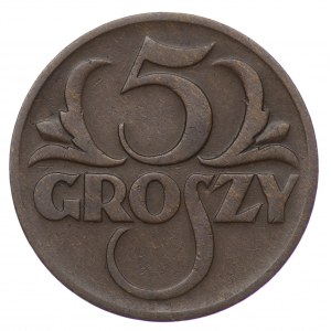 Polska, II RP, 5 groszy 1934 - rzadka