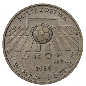 Polska, PRL, 200 złotych 1987 Mistrzostwa Europy w Piłce Nożnej, próba