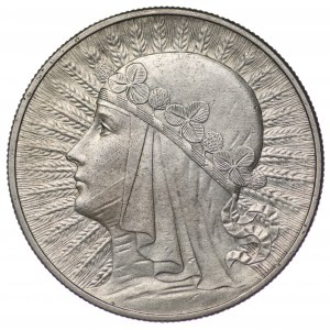 Polska, II RP, 10 złotych 1932, głowa kobiety BZ