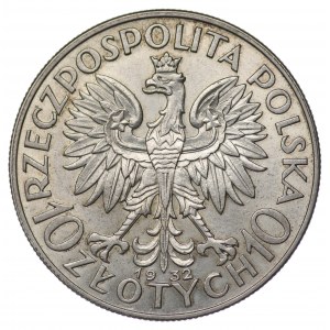 Polska, II RP, 10 złotych 1932, głowa kobiety BZ