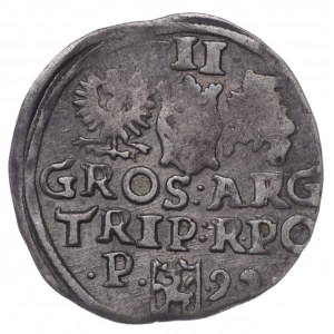 Poland, Sigismund III Vasa, Trojak Poznań 1599 - dots by III