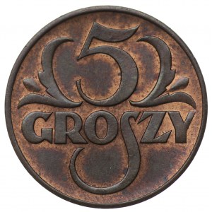 Polska, II RP, 5 groszy 1938