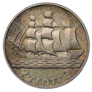 Polska, II RP, 2 złote 1936, Żaglowiec
