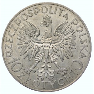 Polska, II RP, 10 złotych 1933, Warszawa, Głowa Kobiety
