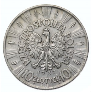 Polska, II RP, 10 złotych Piłsudski 1937