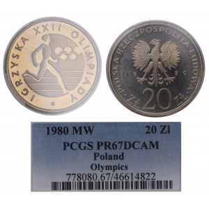 Polska, PRL, 20 złotych Igrzyska XXII Olimpiady 1980