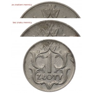 Polska, II RP, 1 złoty 1929 bez znaku mennicy - rzadkość !