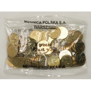 Polska, 2 grosze 2007 (100 sztuk), Mennica Państwowa Warszawa