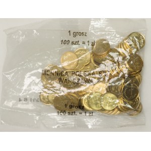 Polska, 1 grosz 2008 (100 sztuk), Mennica Państwowa Warszawa