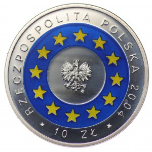 Polska, III RP, 10 złotych Wstąpienie Polski do Unii Europejskiej 2004