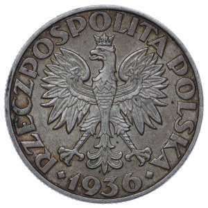 Polska, II RP, 5 złotych Żaglowiec 1936