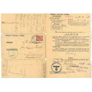 Dokument niemieckiej kasy sądowej we Lwowie 1942