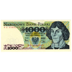 Polska, PRL, 1000 złotych 1982, seria KG