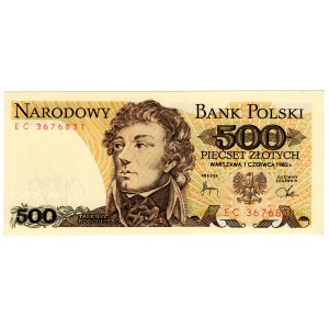 Polska, PRL, 500 złotych 1982, seria EC
