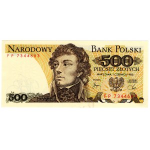 Polska, PRL, 500 złotych 1982, seria FP