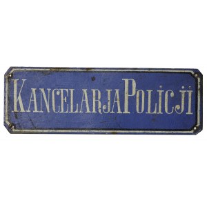 Przedwojenna tabliczka - KANCELARJA POLICJI