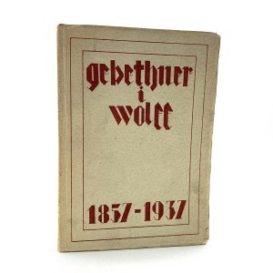Aus der Geschichte der Firma Gebethner und Wolff 1857-1937. zusammengestellt von Jan Muszkowski.