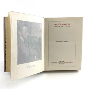 Staff Leopold - A selection of poetry by Leopold Staff. With a portrait of the author.