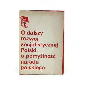 Teczka 64 ulotek propagandowych VIII Zjazdu PZPR „O dalszy rozwój socjalistycznej Polski, o pomyślność narodu polskiego”.