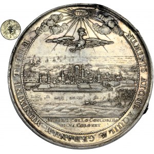John II Casimir, Medal of the arrival of King John II Casimir to Danzig 1653 - RARE, ex. Potocki