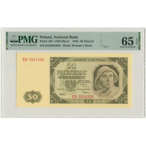 50 złotych 1948 - ED - PMG 65 EPQ