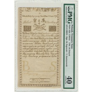 10 złotych 1794 - D - PMG 40 - znw. PIETER DE VRIES & COMP.
