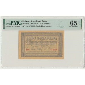 1 marka 1919 - IAU - PMG 65 EPQ