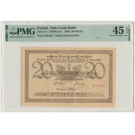 20 marek 1919 - K - PMG 45 EPQ - rzadka seria z przecinkiem